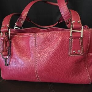 Elegant Red Leather Handbag